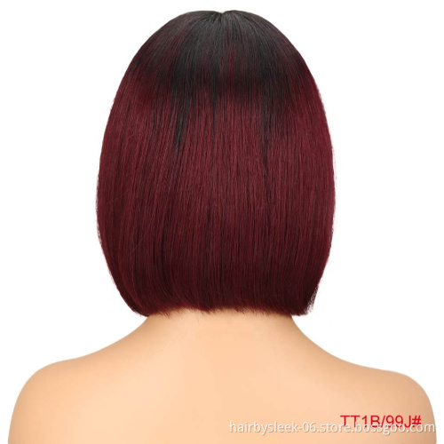 Rebecca  Hair Brazilian Straight Human Hair Wigs Short Bob Wigs For Women Can Show Your Own Hairline Super Natural